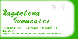magdalena ivancsics business card